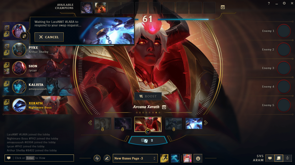 recent aram map changes