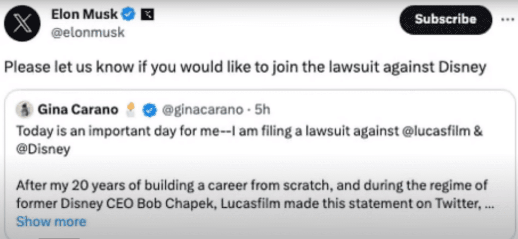 Speculation Surrounds Musk's Support for Carano Lawsuit