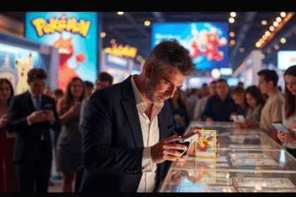 Simon Cowell as a Pokemon card collector