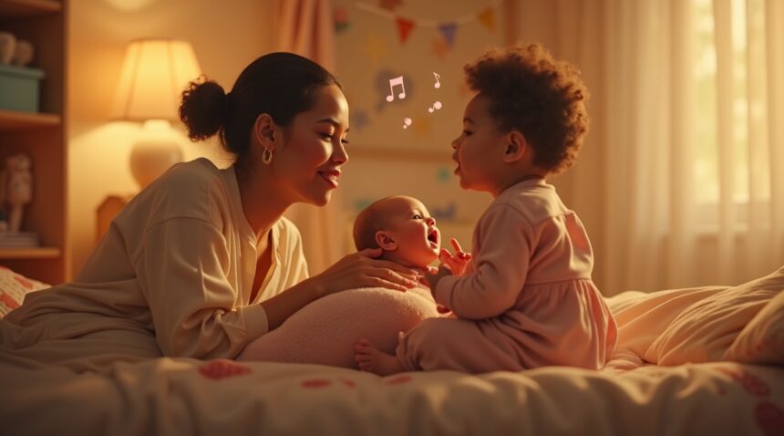 Studies showing that singing to babies can significantly improve their mood and well-being