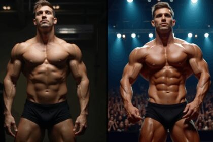 skinny guy in bodybuilding contest