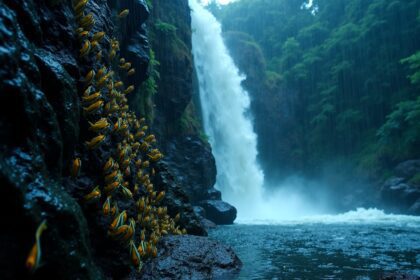 Rare catfish species was found climbing up waterfalls
