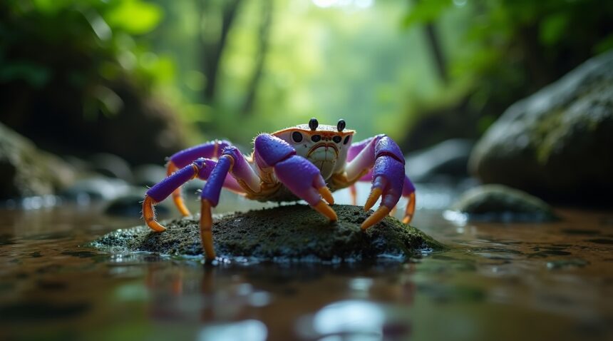 Rare purple princess crabs spotted in Thailand