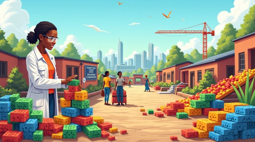 Startup in Kenya is building bricks from plastic waste that are nearly 7 times stroger than concrete and 30% cheaper