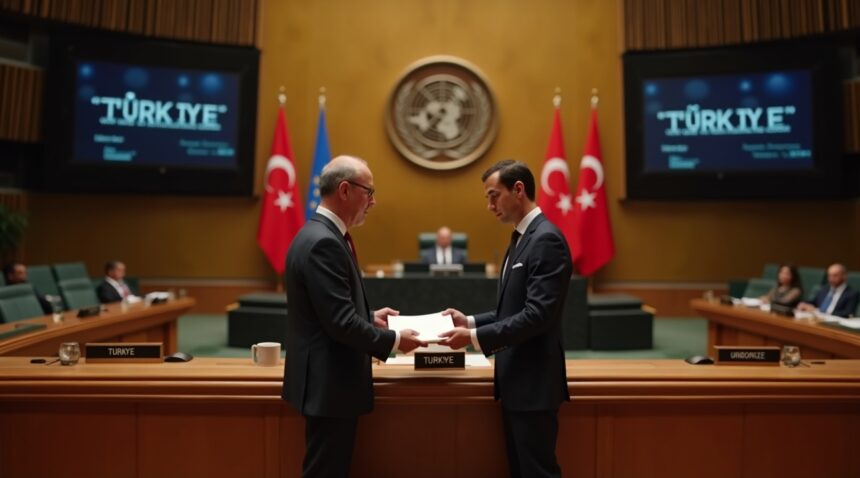 What prompted the name change for the country: Turkey