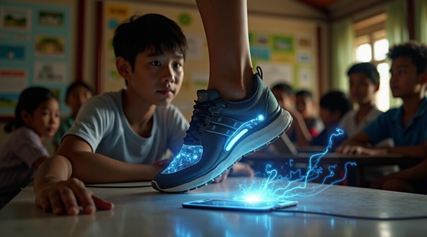 15-year-old Filipino student invented electricity generating shoes that charge your phone as you walk