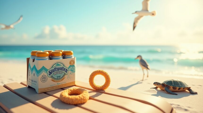 A Florida brewery made edible, compostable six-pack rings from grain leftovers