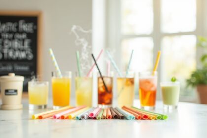 A startup made straws from sugar that melt into drinks after use