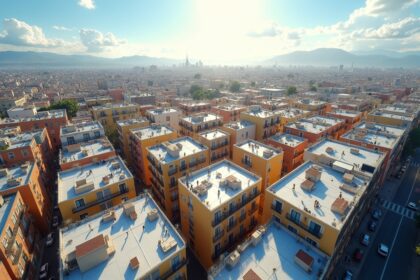 A town in Spain has painted all its rooftops white to reflect sunlight and reducing summer heat by nearly 5 degrees celsius across the city