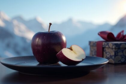 Black Diamond apples are a rare Hua Niu variety from Tibet and China