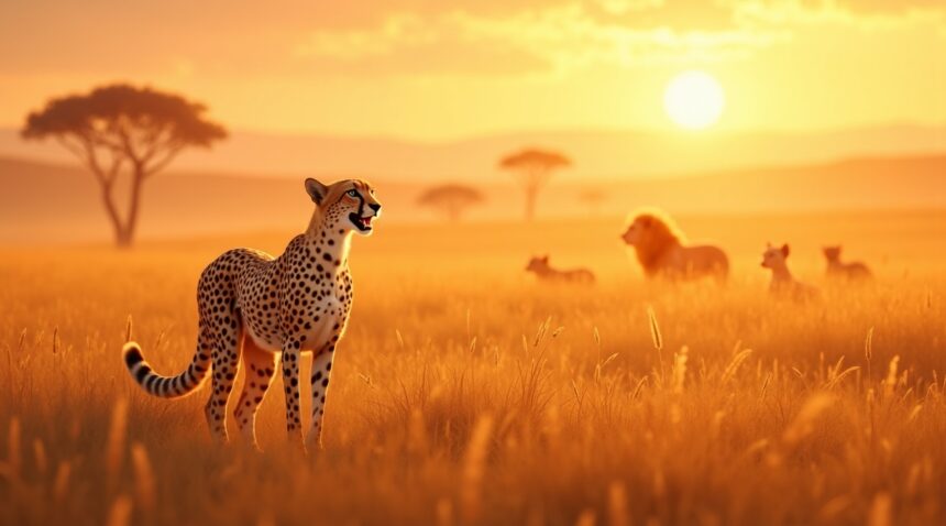 Cheetahs cannot roar, instead, they meow