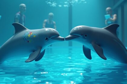 Dolphins are one of few animals able to recognise themselves in mirrors, showing self-awareness, a sign of higher intelligence