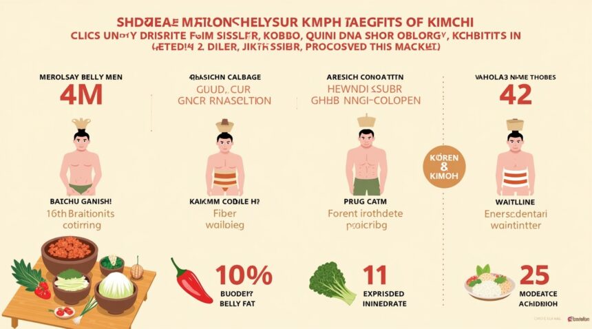 Eating kimchi can reduce body weight, body fat, and waist-to-hip ratio naturally