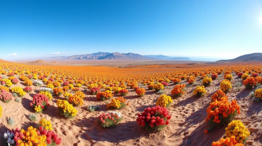 Flowers have just bloomed in Chile's Atacama Desert, the driest place on Earth, for the first time in a decade