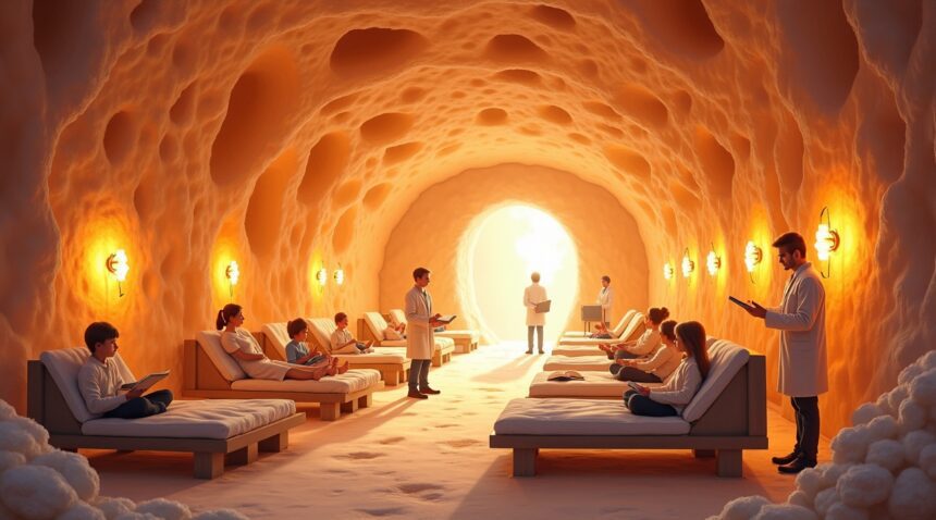 In Ukraine, there is a unique health resort built inside a salt mine that provides treatment for patients with asthma