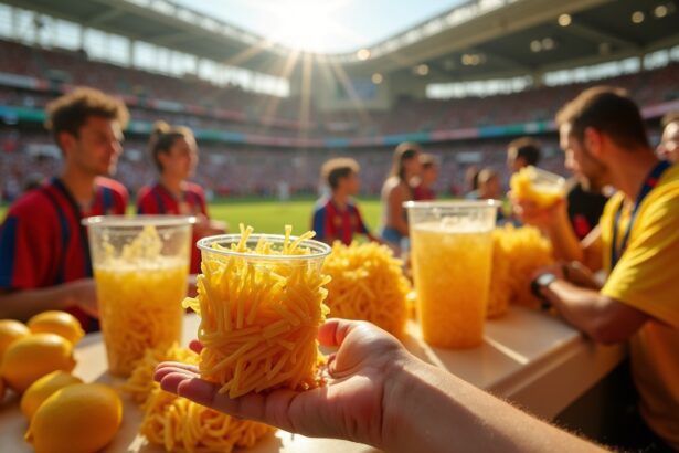 Italy's edible stadium cups are made from pasta and lemon zest, zero plastic waste at games