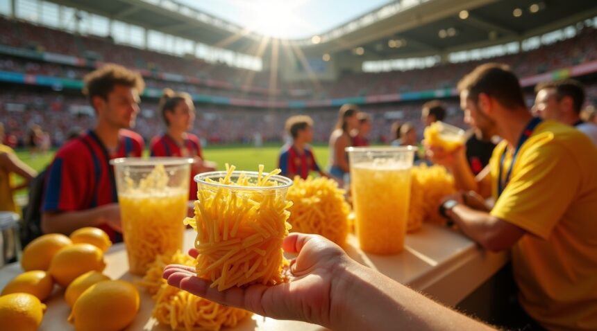 Italy's edible stadium cups are made from pasta and lemon zest, zero plastic waste at games