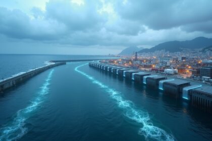 Japan builds walls that block tsunamis and produce electricity, protecting coasts while powering homes