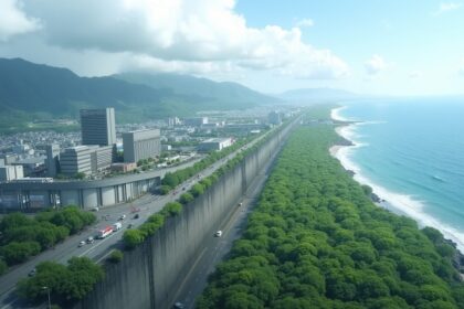 Japan has built a 246-mile tsunami wall, and planted 9 million trees to combat climate disasters
