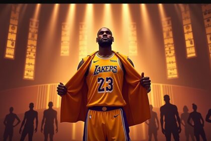 LeBron James receives his Hall of Fame coat while still playing in the league
