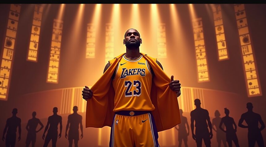 LeBron James receives his Hall of Fame coat while still playing in the league