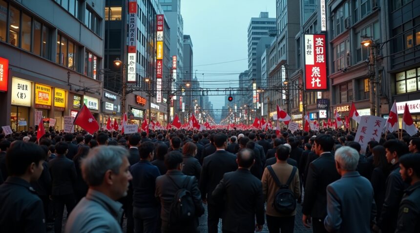 Massive protests happening in Japan against immigration
