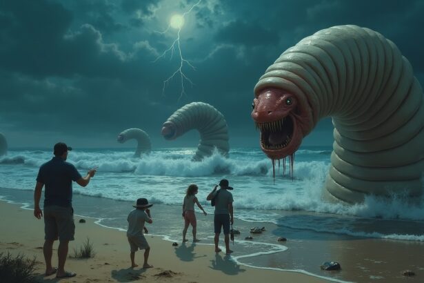 People are horrified by meat-eating beach worms that can grow up to three metres
