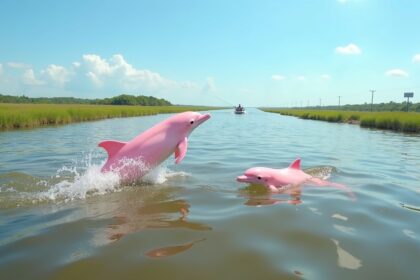 Rare pink dolphin spotted in Louisiana waters