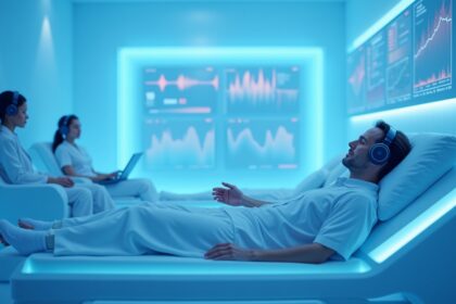 Scientists found that precise audio frequencies can calm the brain in minutues, wuth binaural beats cutting anxiety by nearly 30%