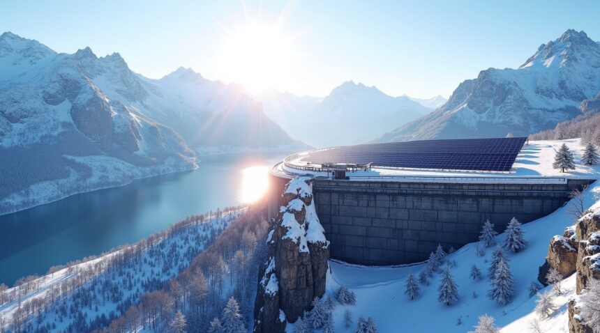 Switzerland installed solar panels on alpine damns, generating relaible winter electricity through snow reflection and altitude