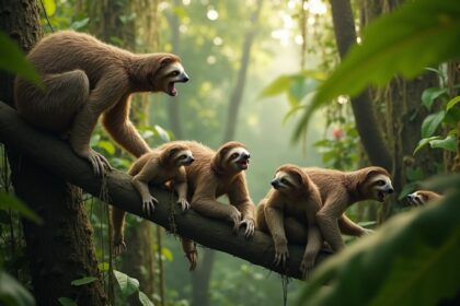 When a female sloth is ready to find a mating partner, she just sits and screams until a male shows up