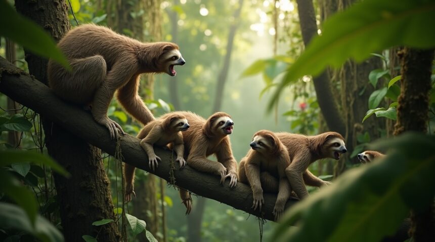 When a female sloth is ready to find a mating partner, she just sits and screams until a male shows up