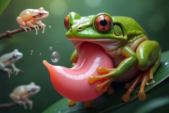 When a frog eats something poisonous or indigestible, it ejects its entire stomach, cleans it, and then pulls it back in