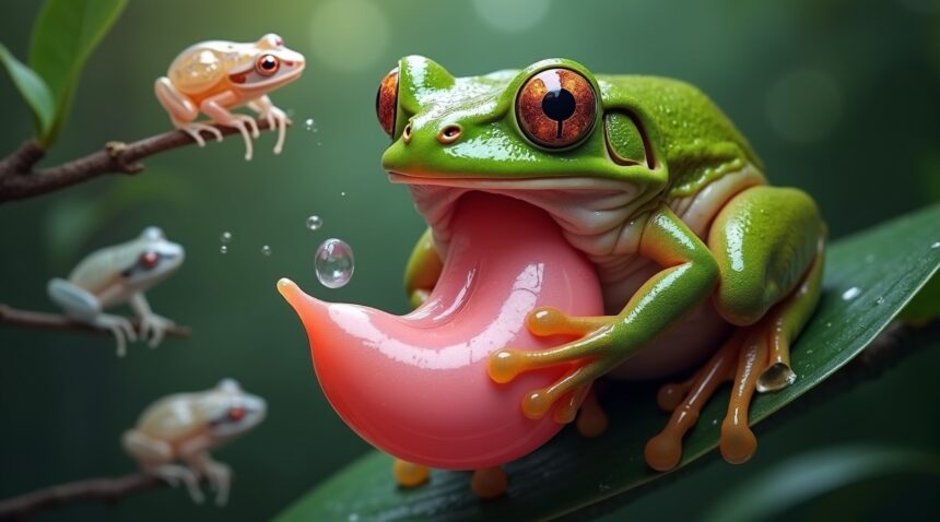 When a frog eats something poisonous or indigestible, it ejects its entire stomach, cleans it, and then pulls it back in