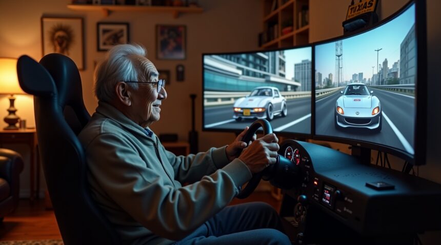 93 year old Japanese ex-taxi driver becomes YouTube legend at racing games