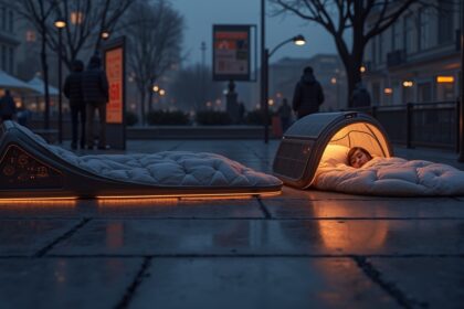 A German startup made backpacks that can transform into insulated beds with solar panels