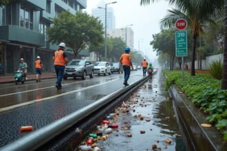 Australia installed mesh drains that have stopped over 370 kg of rtash from flowing into the ocean