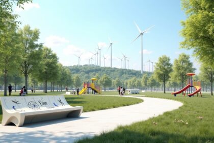 Belgium is turning old wind turbine blades into park benches and playground equipment