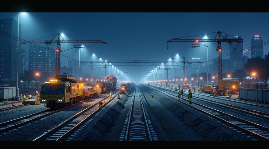 China built an entire railway station in just nine hours with only 1,500 workers