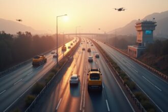 China resurfaced 158 kilometers of highway using AI-guided robots and drones, with zero on-site workers