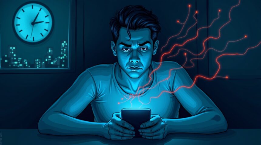 Constant doomscrolling disrupts the body's stress response and increases psychological strain
