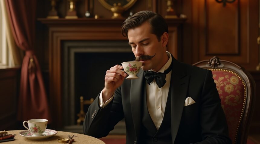 During the Victorian era, special cups were made to keep moustaches out of your tea