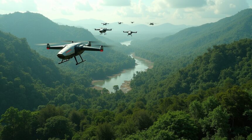 In Brazil, robots are planting up to 1,800 trees an hour using geotagging drones to monitor growth and accelerate large scale reforestation