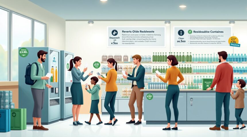 In Germany, you can return empty glass or plastic bottles at supermarkets and get cash back