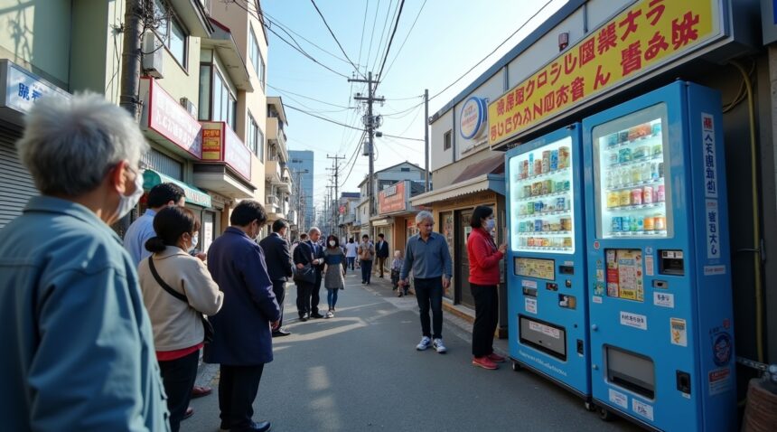 In Japan, vending machines unlock during earthquakes to provide free water, drinks, and food using seismic sensors