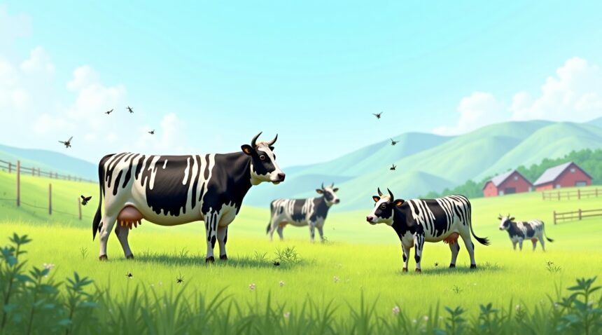 Japanese researchers discovered that painting cows with zebra-like stripes reduce biting flies by 50% and could help farmers rely less on insecticides