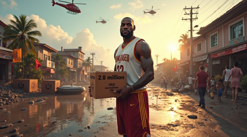 LeBron James donated $3 million for all those affected by the recent typhoon and earthquake in the Philippines