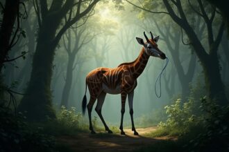 Okapis are the giraffe's only living relatives, sharing their long tounges and quit forest-dwelling lifestyle.