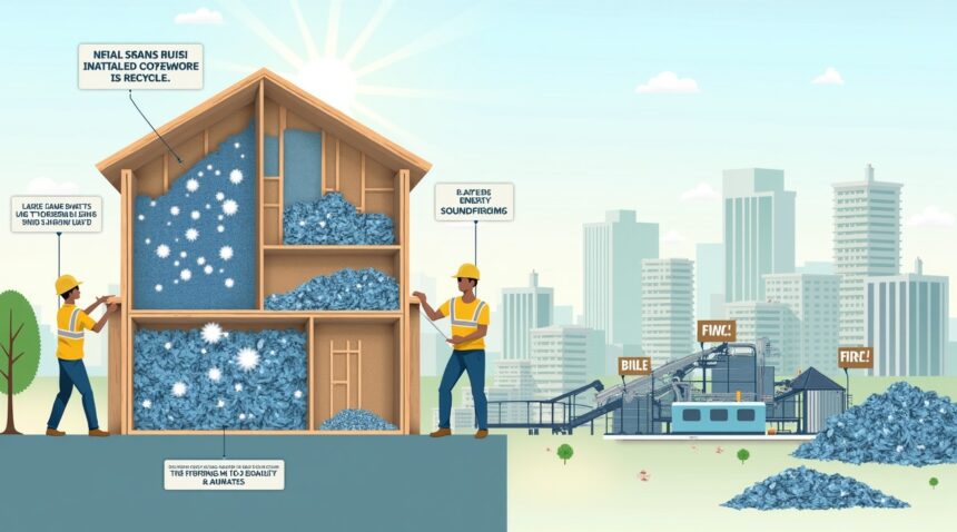 Old jeans are now recycled into house insulation, making denim recycling a booming industry