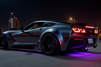 Shaq finally gets to drive his 1-of-1 personalized Chevy Corvette that's the biggest in the world